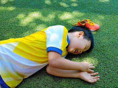 Nụ cười của học viên lớp Superkids sau buổi tập.